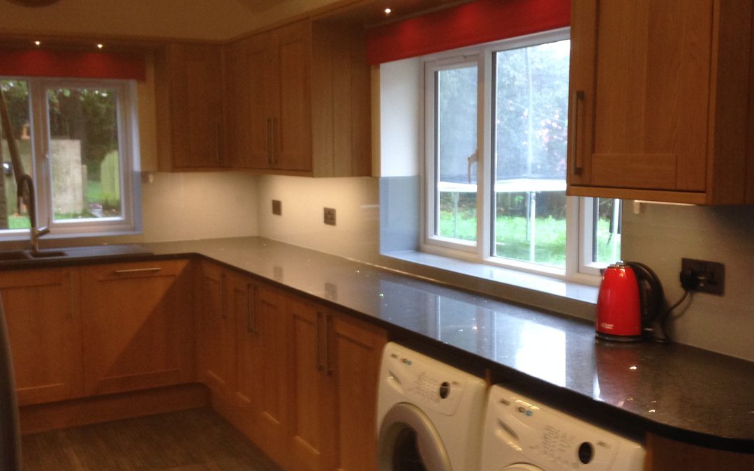 Glass Splashback installed in Truro