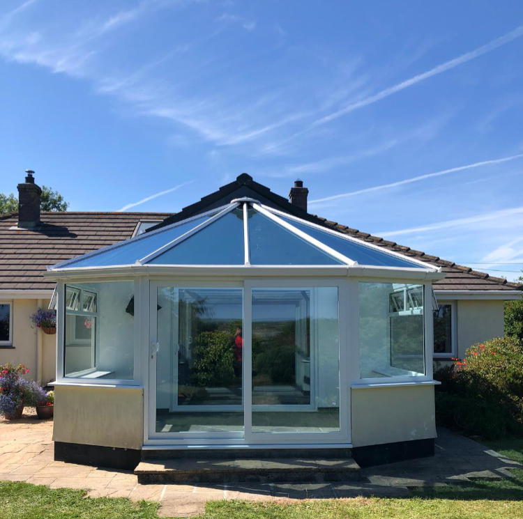 Full uPVC conservatory including blue self cleaning glass in Redruth